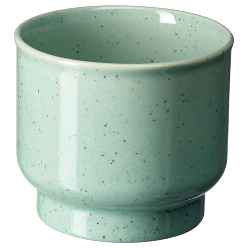IKEA - SAMMETSSYREN, stoneware plant pot, light green, 12 cm