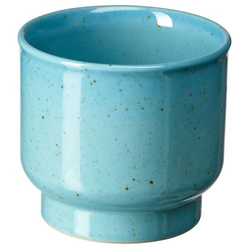 IKEA - SAMMETSSYREN, stoneware plant pot, turquoise, 9 cm