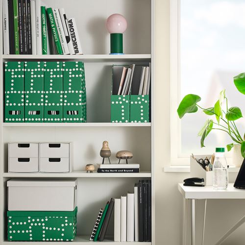IKEA - FJADERHARV, dosyalık, yeşil-beyaz