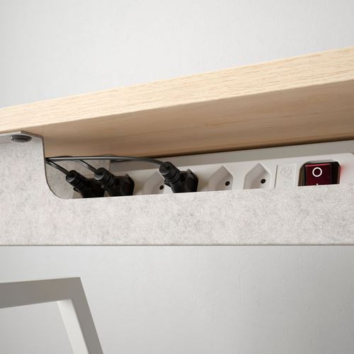 IKEA - TROTTEN, height adjustable desk, ash-white, 120x70 cm