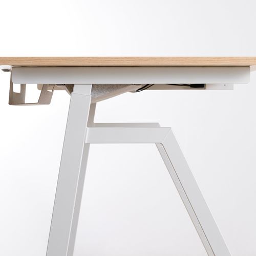 IKEA - TROTTEN, height adjustable desk, ash-white, 120x70 cm