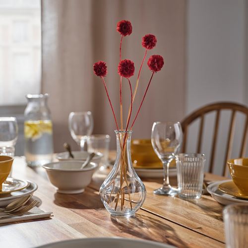 IKEA - TORKA, dried bouquet, scabiosa stellata red, 40 cm