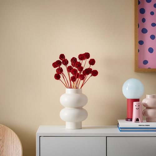 IKEA - TORKA, dried bouquet, scabiosa stellata red, 40 cm