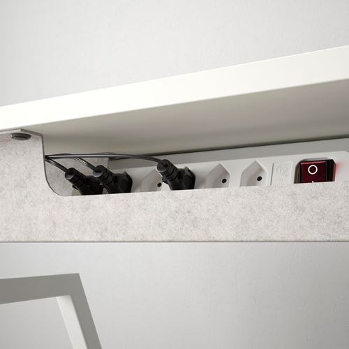 IKEA - TROTTEN, height adjustable desk, ash-white, 120x70 cm
