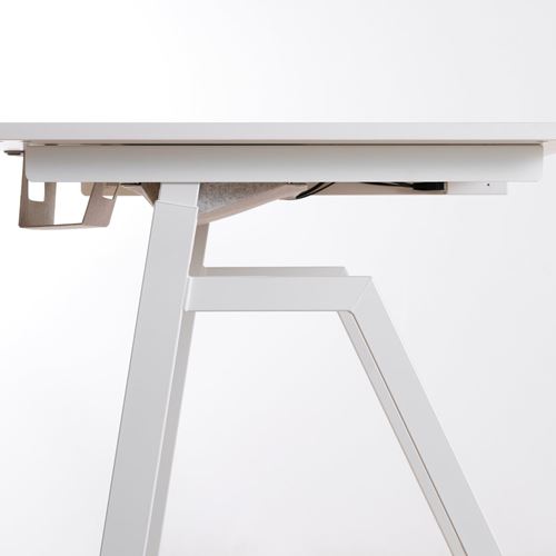 IKEA - TROTTEN, height adjustable desk, ash-white, 120x70 cm