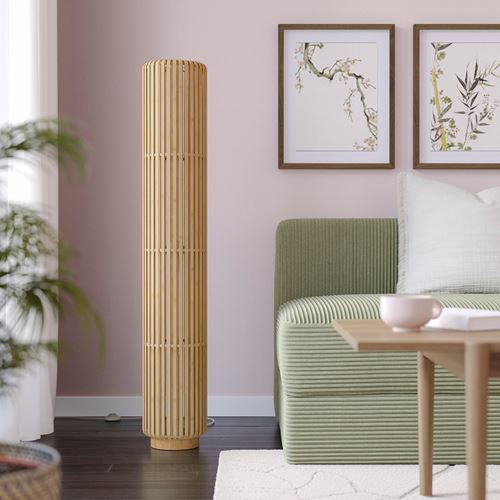 IKEA - VARPTROSS, floor lamp, bamboo, 118 cm