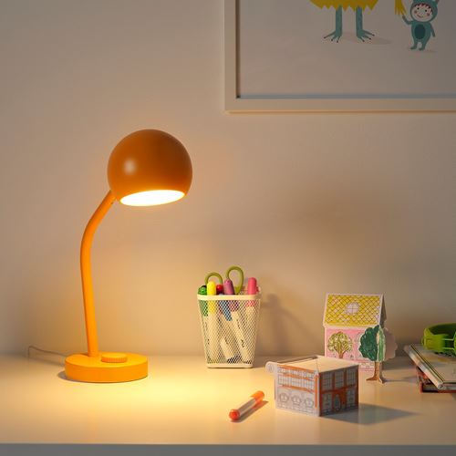 IKEA - KORVSNORE, LED table lamp, orange