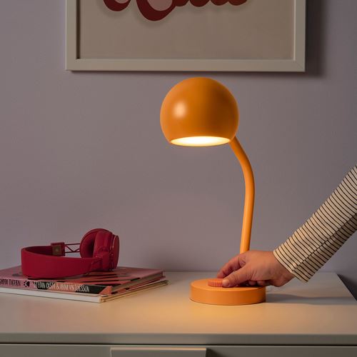 IKEA - KORVSNORE, LED table lamp, orange