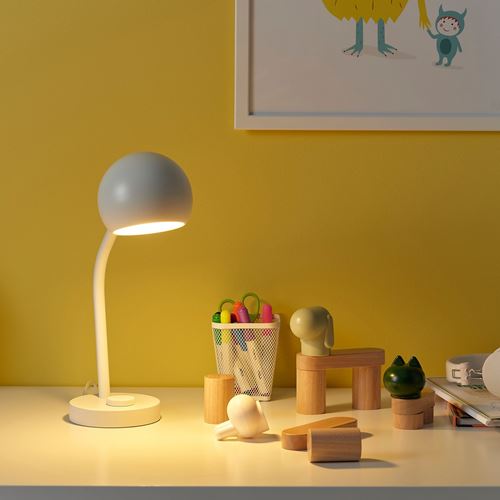IKEA - KORVSNORE, LED'li masa lambası, beyaz