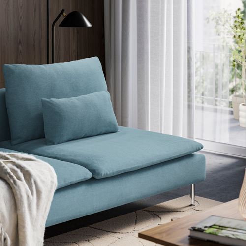IKEA - SÖDERHAMN, 4-seat corner sofa, fridtuna dark grey-blue