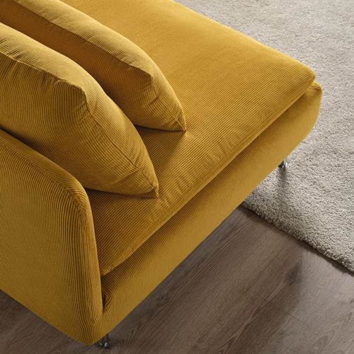 IKEA - SÖDERHAMN, 3-seat corner sofa, kelinge dark yellow