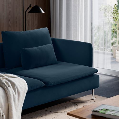 IKEA - SÖDERHAMN, 6-seat corner sofa, kelinge dark blue