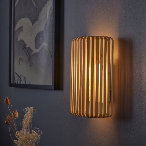 IKEA - VARPTROSS, duvar lambası, bambu, 30 cm