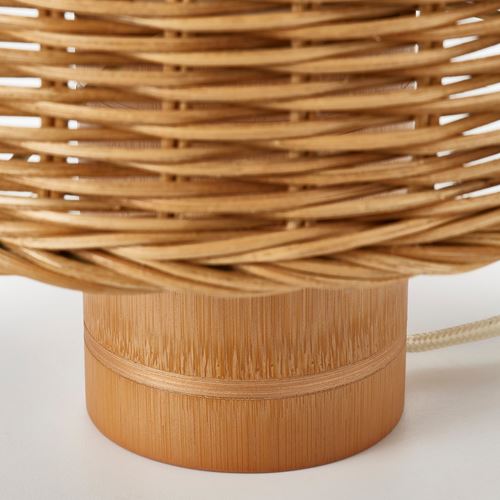 IKEA - VATERBOM, masa lambası, bambu, 27 cm