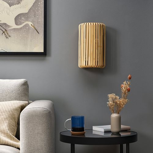 IKEA - VARPTROSS, duvar lambası, bambu, 30 cm