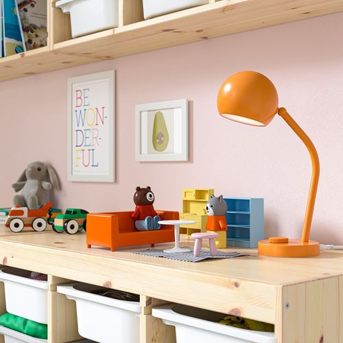 IKEA - KORVSNORE, LED table lamp, orange