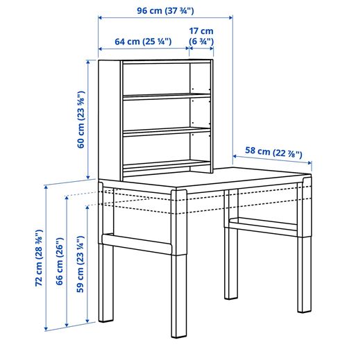 IKEA - PAHL, kid's desk, white, 96x58 cm