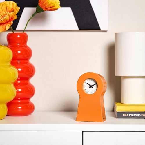 IKEA - IKEA, clock, orange, 14 cm