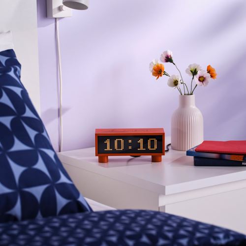 IKEA - KORTLINJE, functional clock, red, 18x6x7 cm