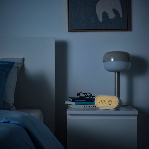 IKEA - RODSTRAFSE, functional clock, beige, 17x8x6 cm