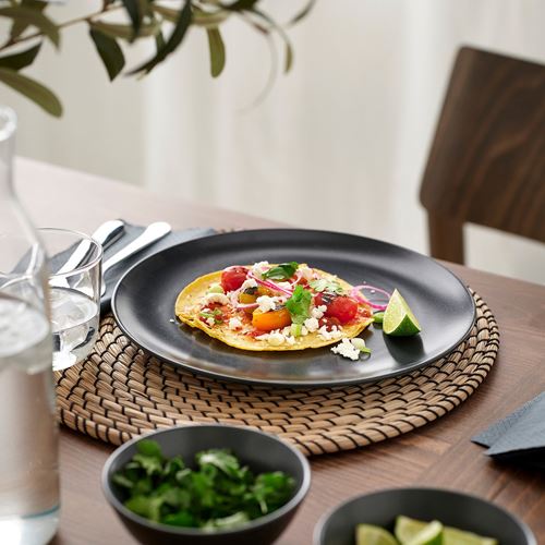 IKEA - FARGKLAR, tabak, mat koyu gri, 26 cm