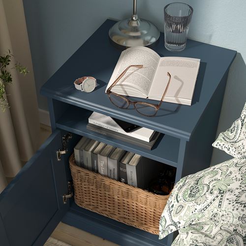IKEA - FAGELFJALLET, bedside table, dark grey-blue, 42x41x56 cm
