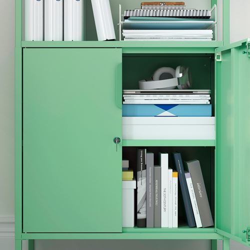 IKEA - TROTTEN, office cabinet, light green, 70x35x110 cm