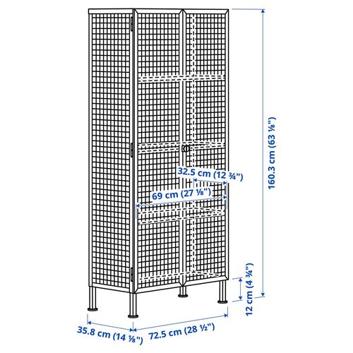 IKEA - IKEA PS 2026, vitrin, açık pembe, 73x36x160 cm