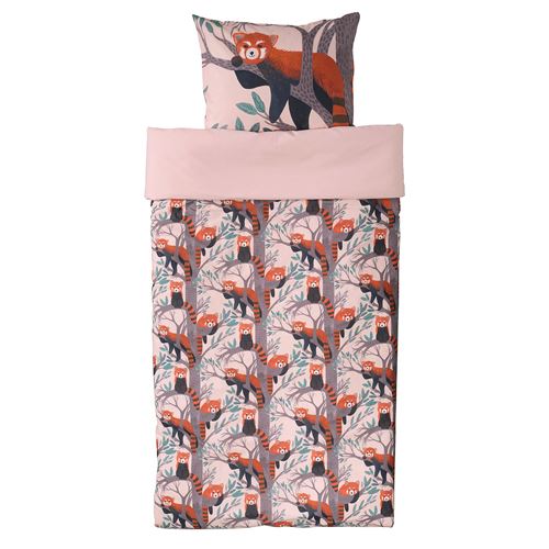 IKEA - ALPTALL, çocuk nevresim takımı, pembe, 150x200/50x60 cm