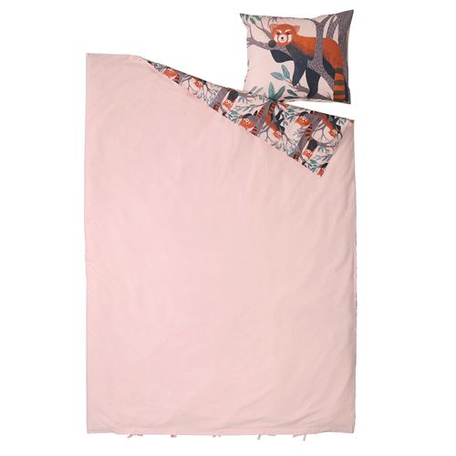 IKEA - ALPTALL, çocuk nevresim takımı, pembe, 150x200/50x60 cm