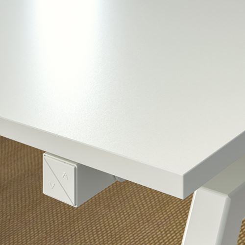 IKEA - TROTTEN, height adjustable desk, ash-white, 120x70 cm