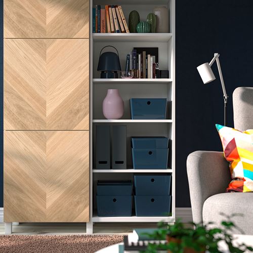 IKEA - KUGGIS, door, blue/black, 26x35 cm