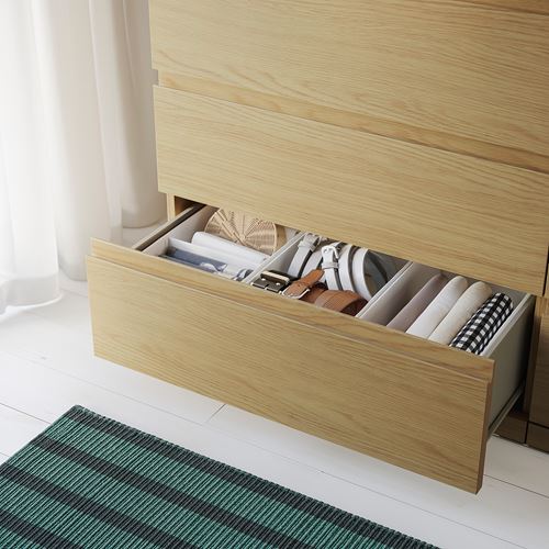 IKEA - STORKLINTA, 6 çekmeceli şifonyer, meşe görünümlü, 140x50x75 cm