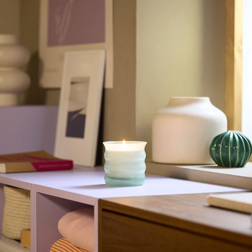 IKEA - JUVELTRAST, bardakta kokulu mum, açık yeşil, 50 saat