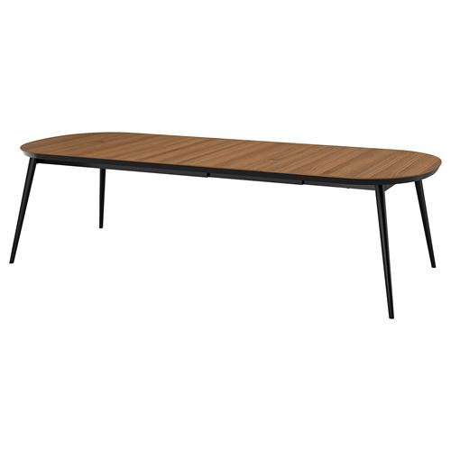 IKEA - TJARKIL, extendable dining table, black-walnut, 180/235/290x100 cm