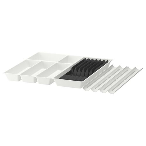 IKEA - UPPDATERA, drawer organizer, white/anthracite, 72x50 cm