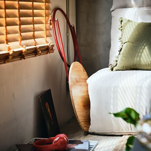 IKEA - KOMPISHANG, yan sehpa, çam-kırmızı, 50 cm