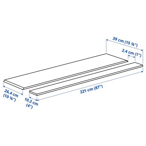 IKEA - ASPUDDEN, aydınlatma için kaplama paneli, açık gri, 221 cm