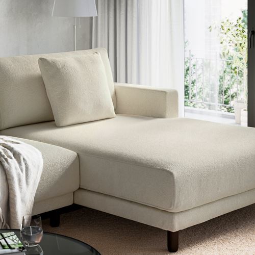 IKEA - UPPAKRA, 3-seat sofa with chaise longue, Axvall off-white