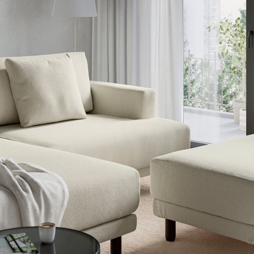 IKEA - UPPAKRA, 3-seat sofa with chaise longue, Axvall off-white