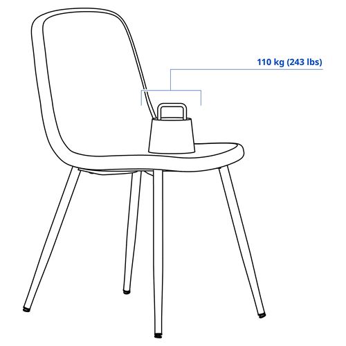 IKEA - ALHULT/NORDMANSSKAR, dining set, beige/brown-Bomstad black, 6 chairs