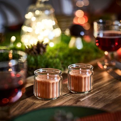 IKEA - HÖKGÖK, scented candle in cup, orange, 12 hr