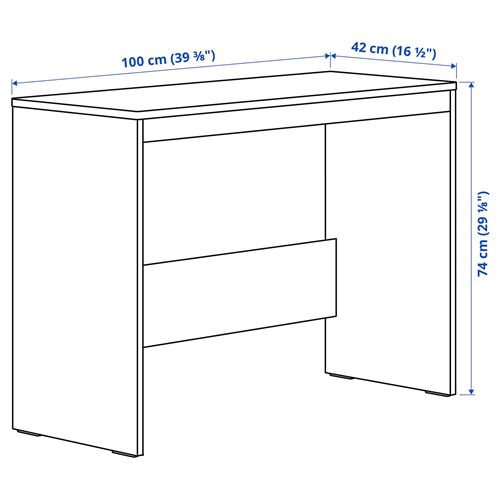 IKEA - LASTARE, desk, white, 100x42x74 cm