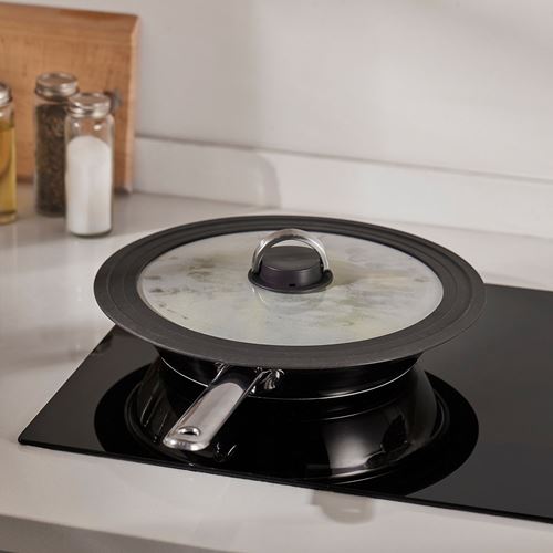 IKEA - KLOCKREN, pot lid, dark grey, 28 cm