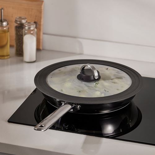 IKEA - KLOCKREN, pot lid, dark grey, 28 cm