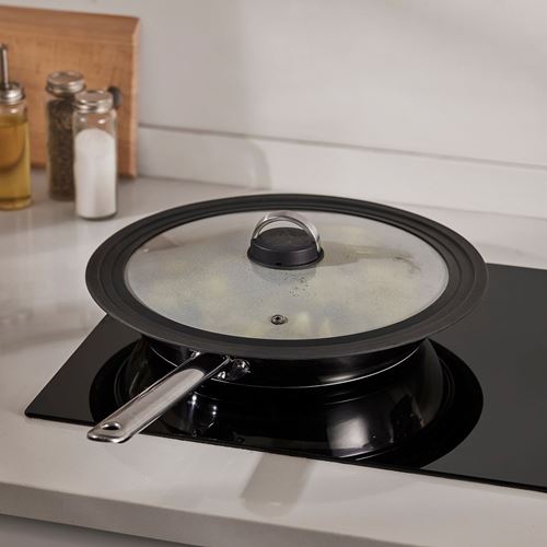 IKEA - KLOCKREN, pot lid, dark grey, 32 cm