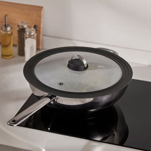 IKEA - KLOCKREN, pot lid, dark grey, 32 cm