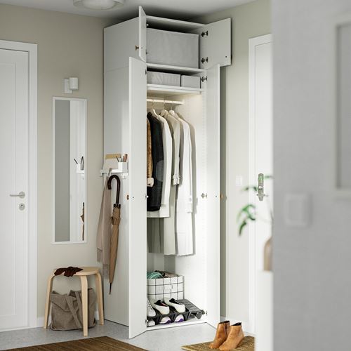IKEA - LASTARE, LASTARE wardrobe, white, 60x62x236 cm