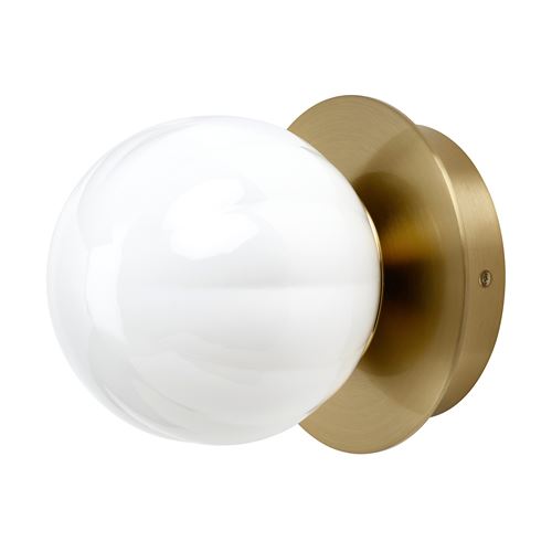 IKEA - AKTERSPRING, duvar lambası, opal beyaz cam-pirinç, 15 cm
