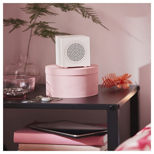 IKEA - KALLSUP, portable bluetooth speaker, white, 7x7 cm
